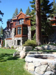 Arvay Residence Exterior Architecture Back, Lake Tahoe, CA. 38.959954°N, -119.942527°W