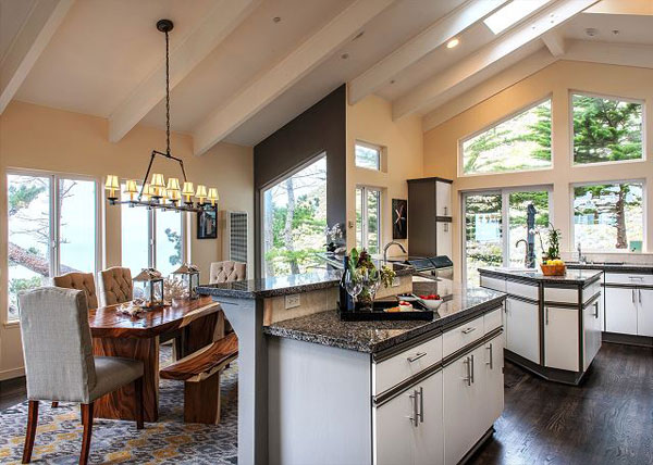 Day Residence, Interior Architecture Kitchen, Big Sur, CA. 36.361475°N , -121.856261°W
